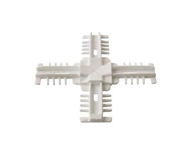 Соединение декоративное крестовое Isabel, 18x8, белое для двустороннего профиля Изображение