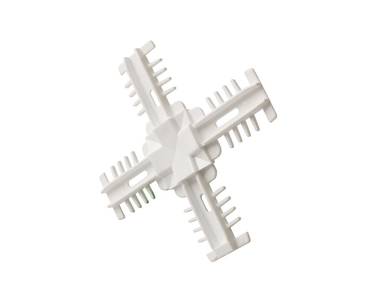 Соединение декоративное крестовое Isabel, 18x8, белое для двустороннего профиля Изображение 3