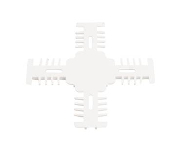 Соединение декоративное крестовое Isabel, 18x8, белое для двустороннего профиля Изображение 4