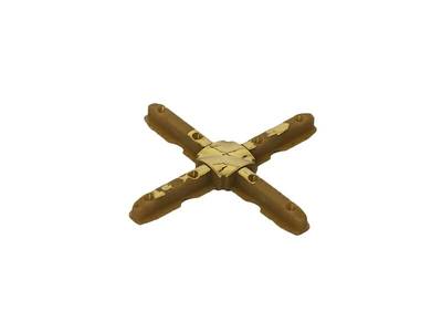 Соединение крестовое декоративное Helima 8мм золотое Изображение