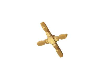 Соединение крестовое декоративное Helima 8мм золотое Изображение 2