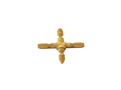 Соединение крестовое декоративное Helima 8мм золотое Изображение 3