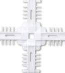 Соединение крестовое с отверстием под буффер Isabel белое Изображение
