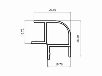 Соединитель 90гр. кухонного цоколя пластик Белый L=1м FIRMAX Изображение 2