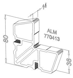 Соединитель угловой для ALM270103 Изображение 2