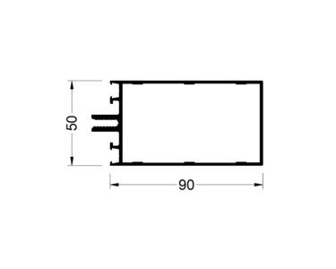 Стойка и Ригель 90 мм 6,8м  9016 Изображение
