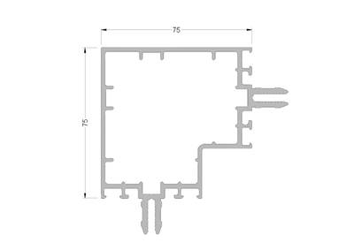 Стойка угловая ALUMARK 75 мм 6м неокрашенный Изображение