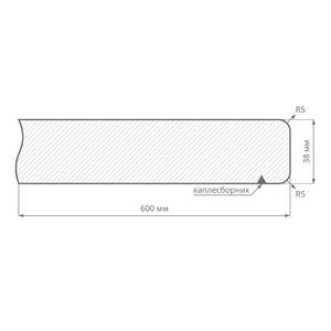 Столешница-постформинг Alphalux R5 4805/S Тибур 3000*600*40 мм Изображение 4