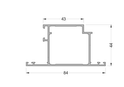 Створка-T дверная ALUMARK 84/43 мм 6.5м неокрашенный Изображение 2