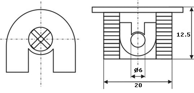 Стяжка-полкодержатель для плиты 16мм, +дюбель L=11мм FIRMAX, коричневая (2 части) Изображение 2