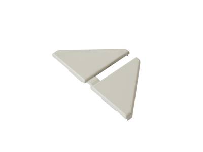 Комплект торцевых заглушек треугольного пристеночного бортика SCILM (H=30 мм, пластик, серый) Изображение 4