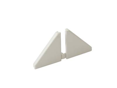 Комплект торцевых заглушек треугольного пристеночного бортика SCILM (H=30 мм, пластик, серый) Изображение