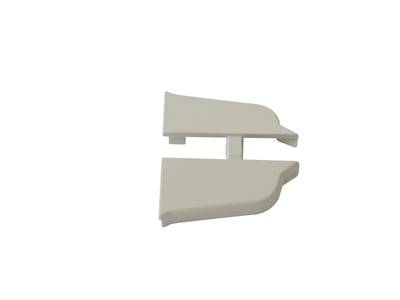 Комплект торцевых заглушек овального пристеночного бортика SCILM (H=45 мм, пластик, серый) Изображение 2