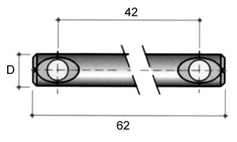Дюбель стяжки конической, D=7мм, L=62мм, сталь, цинковое покрытие TFD7 Изображение 2