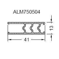 Термоизолятор стойки ALUMARK для заполнения 26-34мм, 6м Изображение