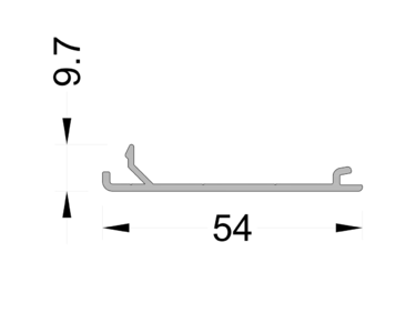 Торцевая накладка вертикальная  ALUMARK 6.0 RAL 9016 Изображение
