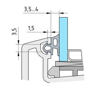 Уплотнитель DEVENTER совместим с профилем Rehau (стеклопакет), чёрный Изображение 2