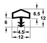 Уплотнитель для дверей DEVENTER тёмно-коричневый, паз 4-5, 12х12,5 Изображение 4