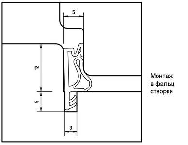 Уплотнитель для окон на наплаве и фальце Deventer S7503 (белый) [норма отпуска 5 м] Изображение 3