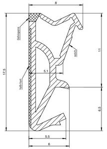 Уплотнитель для деревянных евроокон DEVENTER на фальц створки, ширина паза 4-5 мм, ТЭП, белый RAL 9016 Изображение 5