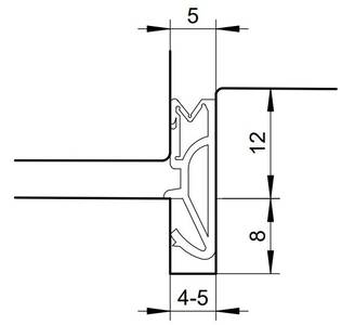 Уплотнитель для деревянных евроокон DEVENTER на фальц створки, ширина паза 4-5 мм, ТЭП, белый RAL 9016 Изображение 6