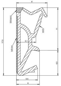 Уплотнитель для деревянных евроокон DEVENTER на фальц створки, ширина паза 4-5 мм, ТЭП, бежевый RAL 1001 Изображение 2