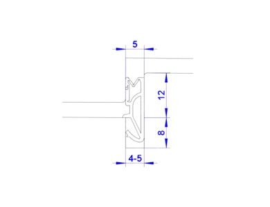 Уплотнитель для деревянных евроокон DEVENTER на фальц створки, ширина паза 4-5 мм, ТЭП, темно-коричневый RAL 8014 Изображение 4