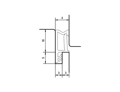 Уплотнитель для деревянных евроокон DEVENTER на наплав створки, ширина паза 3 мм, ТЭП, темно-коричневый RAL 8014 Изображение 3