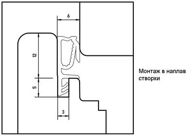 Уплотнитель для деревянных евроокон на наплав и фальц створки, ширина паза 3 мм, ТЭП, беленый дуб Изображение 4