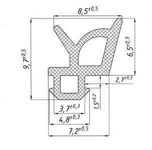 Уплотнитель для профиля REHAU (002) (стеклопакет), чёрный, ТЭП Изображение 4