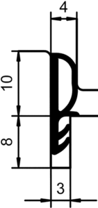 Уплотнитель контурный для межкомнатных дверей DEVENTER, ПВХ, белый Изображение 3