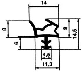 Уплотнитель для межкомнатных дверей с фальцем Deventer S6612 (белый) [норма отпуска 5 м] Изображение 2