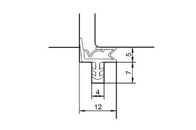 Уплотнитель контурный для межкомнатных дверей DEVENTER, ТЭП, белый RAL 9016 Изображение 3