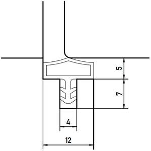 Уплотнитель контурный для межкомнатных дверей DEVENTER, ТЭП, черный Изображение 3