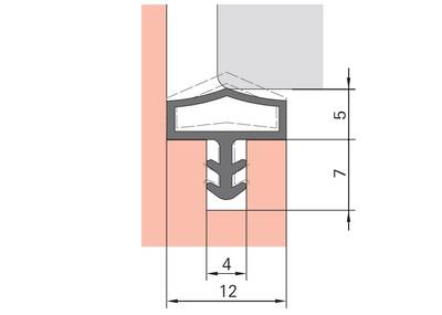 Уплотнитель контурный для межкомнатных дверей DEVENTER, ТЭП, черный Изображение 3