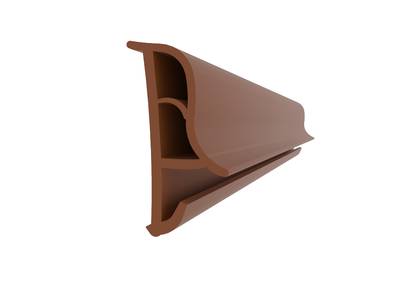 Уплотнитель контурный для межкомнатных дверей DEVENTER, ТЭП, коричневый Изображение