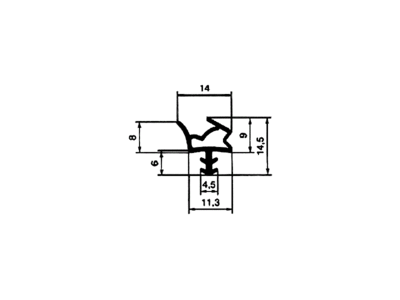 Уплотнитель контурный для межкомнатных дверей DEVENTER, ТЭП, темно-коричневый RAL 8014 Изображение 4