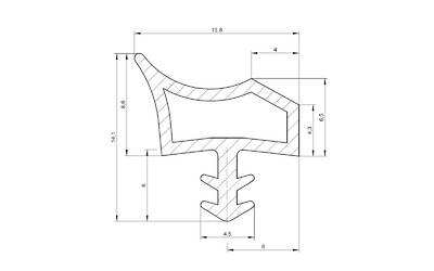 Уплотнитель контурный для межкомнатных дверей DEVENTER, ТПЕ, белый Изображение 2