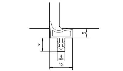 Уплотнитель контурный для межкомнатных дверей DEVENTER, ТПЕ, белый Изображение 3