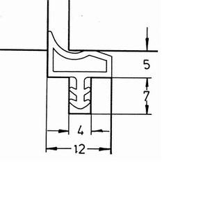Уплотнитель контурный для межкомнатных дверей DEVENTER, ТПЕ, бежевый Изображение