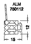 Уплотнитель стойки, внутренний 12мм ЭПДМ, 100м, черный Изображение 2