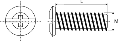 Стяжка межсекционная (винт), L=25мм, М6, сталь, цинковое покрытие VC06 Изображение 2