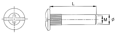 Стяжка межсекционная PERMO (гайка, D=8 мм, L=30 мм, M6, цинк) Изображение 2