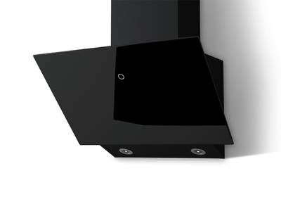 Вытяжка наклонная TOUCH 600 BLACK, ширина 600 мм, черное стекло Изображение