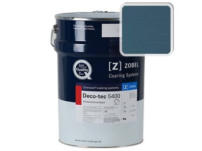 Лак фасадный ZOBEL Deco-tec 5400/5420, Blau 5.23 шелковисто-матовый, 1л Изображение 1
