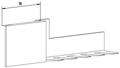Заглушка концевая DEVENTER на штульповую створку, ширина паза 4-5 мм, ТЭП, черный Изображение