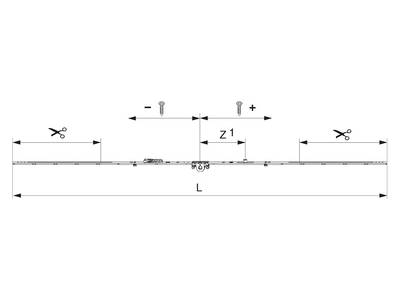 Запор основной поворотно-откидной переменный ECO 901-1300 мм, 1 VZ Изображение 2