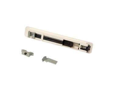 Защелка балконная PROVEDAL со скрытым монтажом 3 части крючек и ответная плланка белая матовая с черным ползунком (Ответная планка 10 мм) Изображение 2